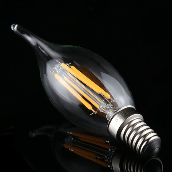 C35 E14 4W 4 LEDs 300 LM 3000K Dimmable Retro LED Filament Light Bulb Energy Saving Light, AC 220V (Warm White) - Image 3