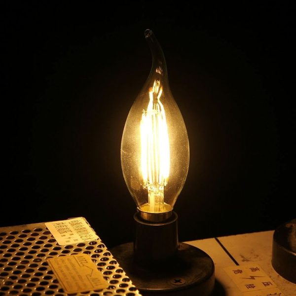 C35 E14 4W 4 LEDs 300 LM 3000K Dimmable Retro LED Filament Light Bulb Energy Saving Light, AC 220V (Warm White) - Image 5