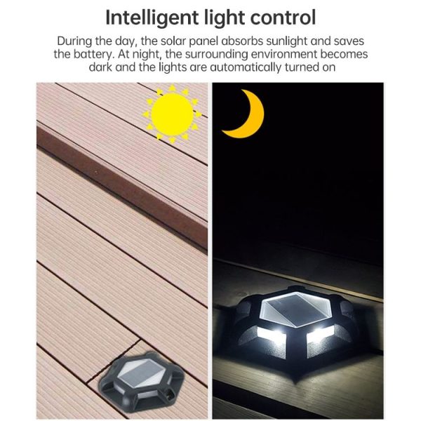 6 LEDs Outdoor Waterproof Aluminum Alloy High Compression Solar Buried Light Road Lighting Lamp, Color Temperature: 6000K (Black White Light) - Image 4