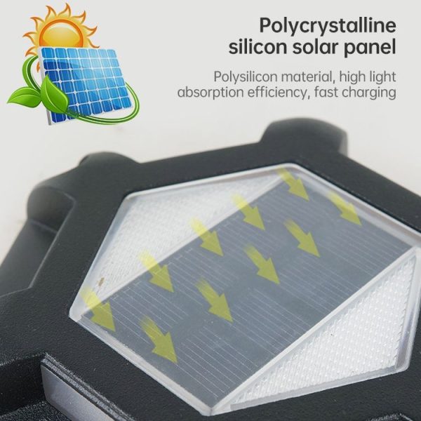 6 LEDs Outdoor Waterproof Aluminum Alloy High Compression Solar Buried Light Road Lighting Lamp, Two Color Temperature: 3000K / 6000K (Black) - Image 5