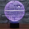 Death Star Style 3D Touch Switch Control LED Light, 7 Colour Discoloration Creative Visual Stereo Lamp Desk Lamp Night Light - Image 11