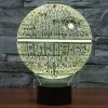 Death Star Style 3D Touch Switch Control LED Light, 7 Colour Discoloration Creative Visual Stereo Lamp Desk Lamp Night Light - Image 9