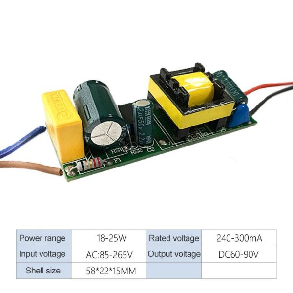 18-25W LED Driver Adapter Isolated Power Supply AC 85-265V to DC 60-90V - Image 2