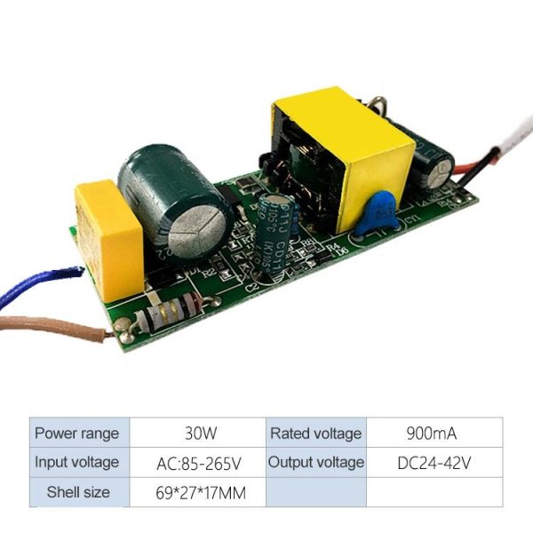 30W LED Driver Adapter Isolated Power Supply AC 85-265V to DC 24-42V - Image 2
