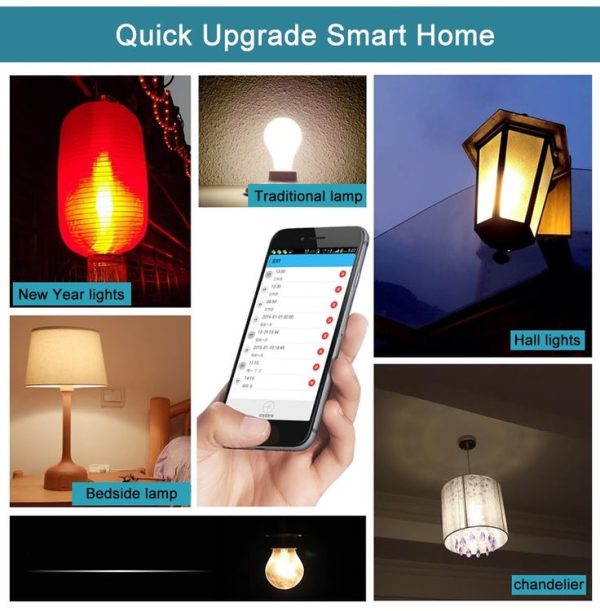 Sonoff Slampher RF eWelink Phone APP WiFi 2.4GHz E27 Smart Light Lamp Bulb Holder with Alexa Echo Voice Control & Google Home for Smart Home, AC 90-250V - Image 10