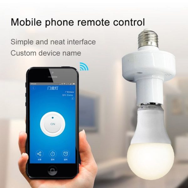 Sonoff Slampher RF eWelink Phone APP WiFi 2.4GHz E27 Smart Light Lamp Bulb Holder with Alexa Echo Voice Control & Google Home for Smart Home, AC 90-250V - Image 9