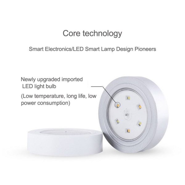 Warm White / White / Yellow Light LED Night Light, 6 LEDs Decoration Light for Car, Hotel, Corridor, Exhibition Hall, Wardrobe (Black) - Image 4