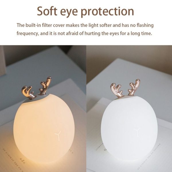 3life-317 Cute Deer LED Pat Light, 3-speed Brightness Adjustment Decorative Night Light for Bedroom, Study Room, Living Room - Image 7