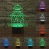 Amusement Park Style 3D Touch Switch Control LED Light, 7 Color Discoloration Creative Visual Stereo Lamp Desk Lamp Night Light