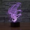 Hippocampus Style 3D Touch Switch Control LED Light, 7 Colour Discoloration Creative Visual Stereo Lamp Desk Lamp Night Light - Image 12