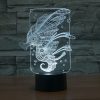 Hippocampus Style 3D Touch Switch Control LED Light, 7 Colour Discoloration Creative Visual Stereo Lamp Desk Lamp Night Light - Image 13