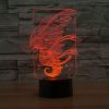 Hippocampus Style 3D Touch Switch Control LED Light, 7 Colour Discoloration Creative Visual Stereo Lamp Desk Lamp Night Light - Image 7