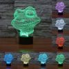 Frog Style 3D Touch Switch Control LED Light, 7 Color Discoloration Creative Visual Stereo Lamp Desk Lamp Night Light
