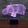 Rhino Style 3D Touch Switch Control LED Light, 7 Color Discoloration Creative Visual Stereo Lamp Desk Lamp Night Light - Image 12