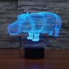 Rhino Style 3D Touch Switch Control LED Light, 7 Color Discoloration Creative Visual Stereo Lamp Desk Lamp Night Light - Image 9