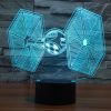 TIE Fighter Style 3D Touch Switch Control LED Light, 7 Color Discoloration Creative Visual Stereo Lamp Desk Lamp Night Light - Image 11