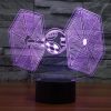 TIE Fighter Style 3D Touch Switch Control LED Light, 7 Color Discoloration Creative Visual Stereo Lamp Desk Lamp Night Light - Image 12