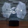 TIE Fighter Style 3D Touch Switch Control LED Light, 7 Color Discoloration Creative Visual Stereo Lamp Desk Lamp Night Light - Image 13