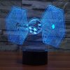TIE Fighter Style 3D Touch Switch Control LED Light, 7 Color Discoloration Creative Visual Stereo Lamp Desk Lamp Night Light - Image 9