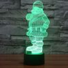 Santa Claus Style 3D Touch Switch Control LED Light, 7 Color Discoloration Creative Visual Stereo Lamp Desk Lamp Night Light - Image 8