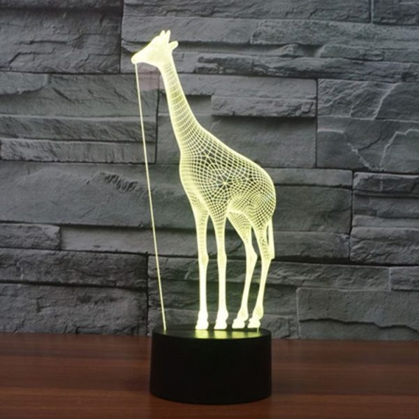 Giraffe Style 3D Touch Switch Control LED Light, 7 Color Discoloration Creative Visual Stereo Lamp Desk Lamp Night Light - Image 10