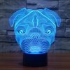 Dog Shape 3D Touch Switch Control LED Light, 7 Color Discoloration Creative Visual Stereo Lamp Desk Lamp Night Light - Image 7