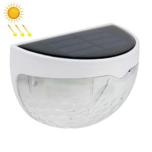 6 LED Outdoor Solar Water Drop Fence Light (Warm White)