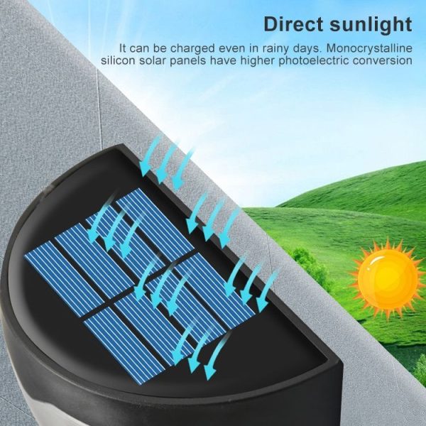 6 LED Outdoor Solar Water Drop Fence Light (Warm White) - Image 4