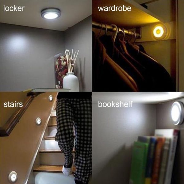 PIR Human Body Motion Sensor + Light Control White Light LED Night Light, 6 LEDs Mini Lamp for Closet / Cabinet / Stairways / Bedroom, Sensor Distance: 5m, DC 5V - Image 10