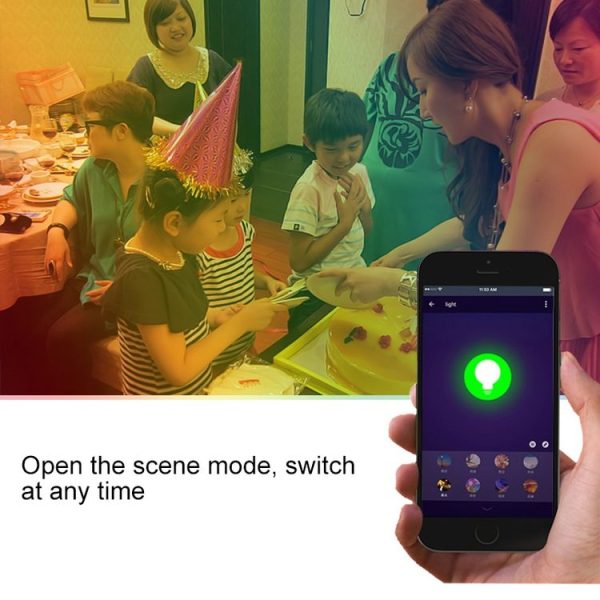 E27 7W White Light+RGB Smart LED Light Bulb, WiFi 2.4GHz Works with Alexa & Google Home, FCC / CE / RoHS Certificated, AC 85-265V - Image 10