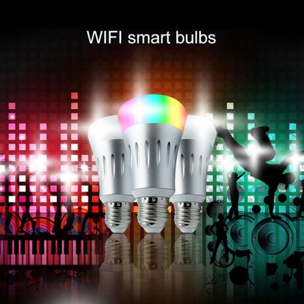 E27 7W White Light+RGB Smart LED Light Bulb, WiFi 2.4GHz Works with Alexa & Google Home, FCC / CE / RoHS Certificated, AC 85-265V - Image 6