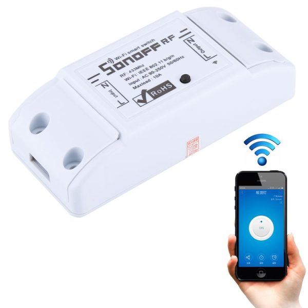 Sonoff 433MHz DIY WiFi Smart Wireless Remote Control Timer Module Power Switch for Smart Home, Support iOS and Android