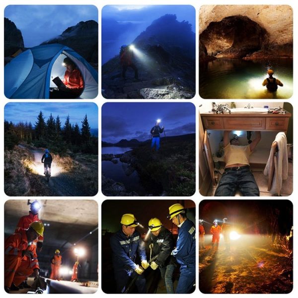 10W COB Headlamp LED Headband Light (Black) - Image 8
