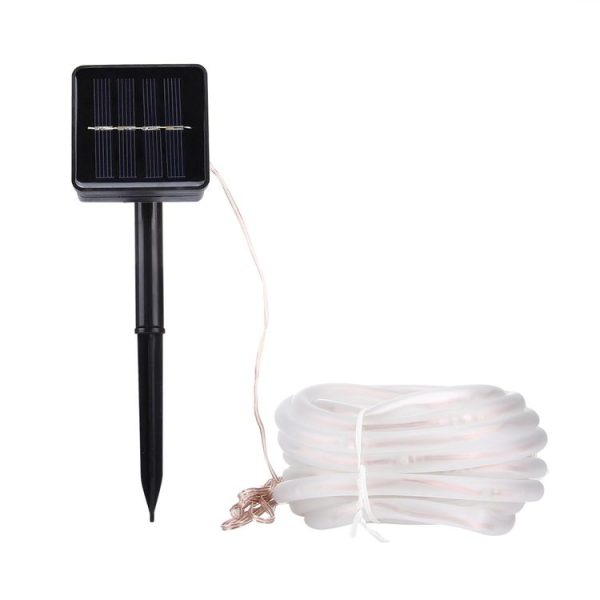 5m Casing Rope Light, Solar Panel water resistant 50 LED (Warm White) - Image 2