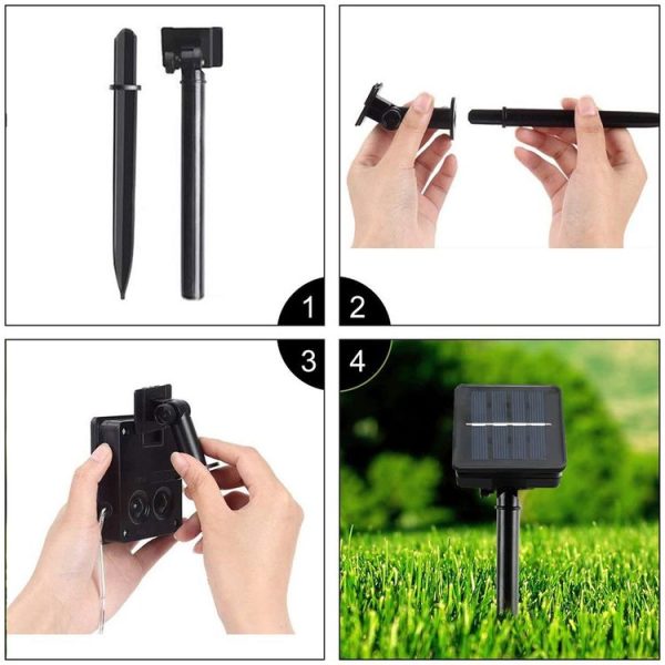 5m Casing Rope Light, Solar Panel water resistant 50 LED (Warm White) - Image 4