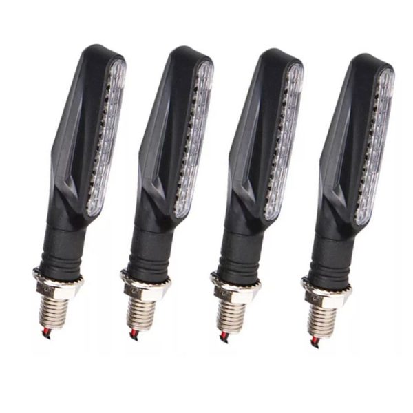 4 PCS DC 12V Motorcycle 12-LED Turn Signal Indicators Blinker Light, (Yellow Light) - Image 2