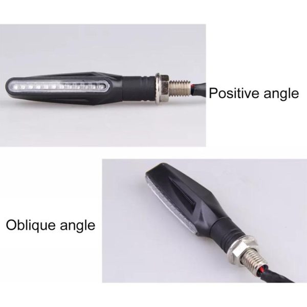 4 PCS DC 12V Motorcycle 12-LED Turn Signal Indicators Blinker Light, (Yellow Light) - Image 3