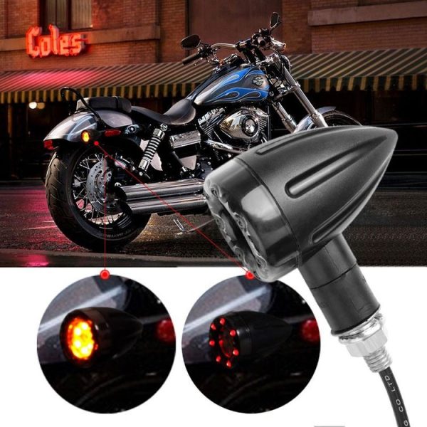 4 PCS DC 12V Motorcycle 13-LED Tail Turn Signal Lamp Indicators Blinker Light, (Yellow + Red Light) - Image 8