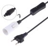 E14 Wire Cap Switch Lamp Holder Chandelier Power Socket with 1.5m Extension Cable, EU Plug (White) - Image 3