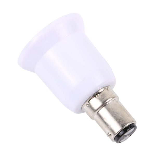 B15 to E27 Light Bulbs Adapter Converter (White) - Image 2