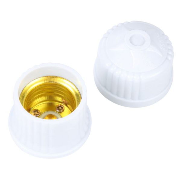 Suspension Type E27 Flame-retardant Threaded Lamp Holder (White) - Image 4