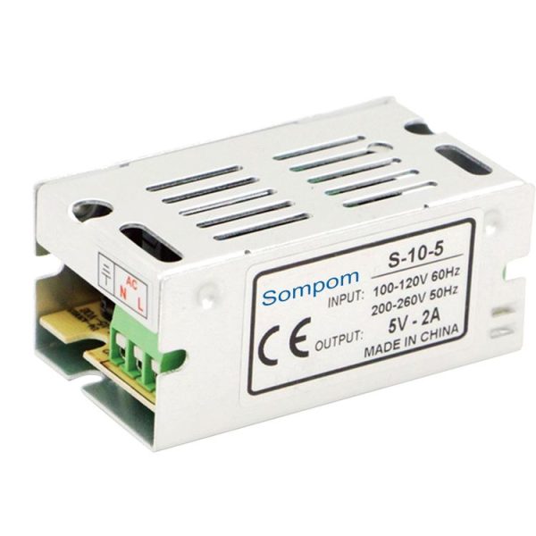 SOMPOM S-10-5 10W 5V 2A Switching Driver LED Light Strip Display Screen Lighting Monitor Power Supply - Image 2