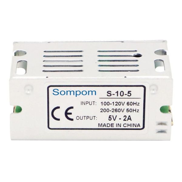 SOMPOM S-10-5 10W 5V 2A Switching Driver LED Light Strip Display Screen Lighting Monitor Power Supply - Image 3