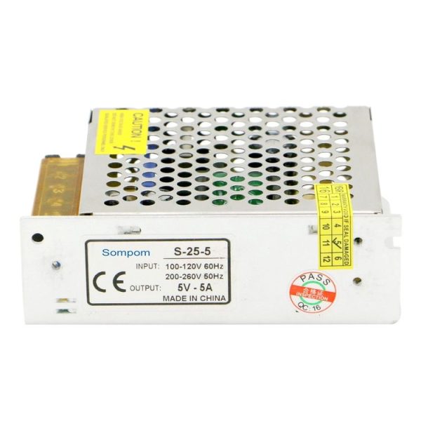 SOMPOM S-25-5 25W 5V 5A Switching Driver LED Light Strip Display Screen Lighting Monitor Power Supply - Image 3