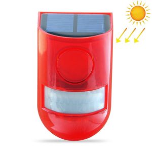 Solar Powered Sound-light Alarm Warning Light IP65 Waterproof 110 dB Burglar Alarm