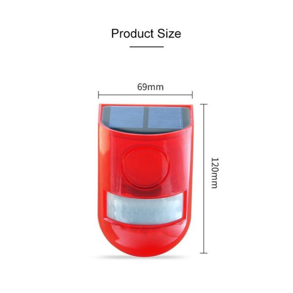 Solar Powered Sound-light Alarm Warning Light IP65 Waterproof 110 dB Burglar Alarm - Image 7
