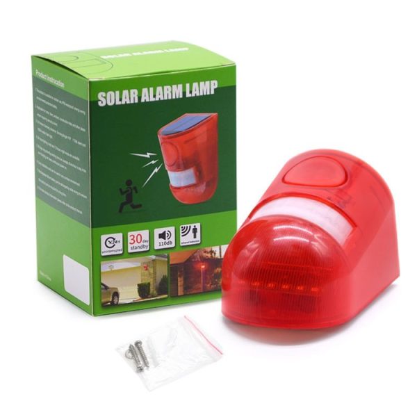 Solar Powered Sound-light Alarm Warning Light IP65 Waterproof 110 dB Burglar Alarm - Image 8