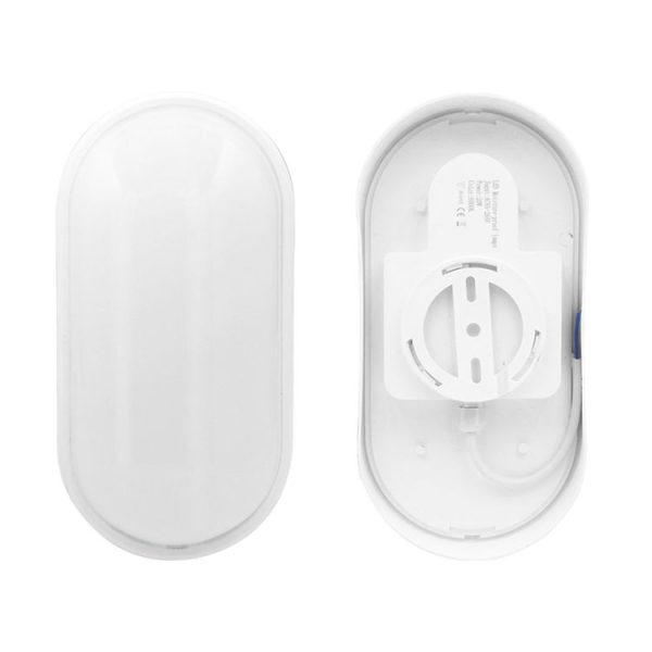 Oval 16W 85-265V 1800LM LED Moisture-proof Lamp LED Wall Light (White) - Image 5