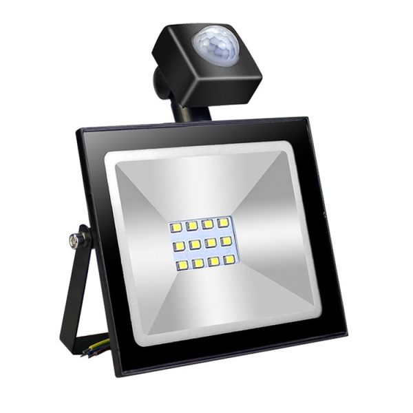 10W AC85-265V IP65 90LM Induction Flashing Warning Lamp with Holder (Black)