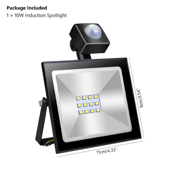 10W AC85-265V IP65 90LM Induction Flashing Warning Lamp with Holder (Black) - Image 3